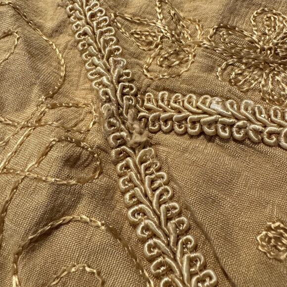 Adrian Karen Womens Skirt Vintage Button Maxi Embroidered Boho Cottage 14 LB - Picture 6 of 7